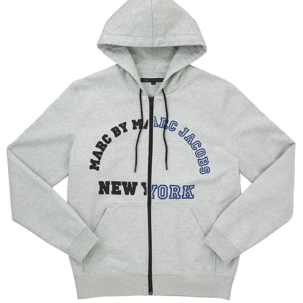 Marc by Marc Jacobs Light Gray Zip-Up hoodie M